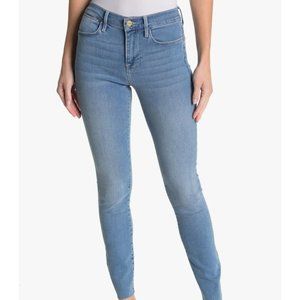 FRAME LE HIGH RISE EUROPA RAW SKINNY JEANS SZ 32